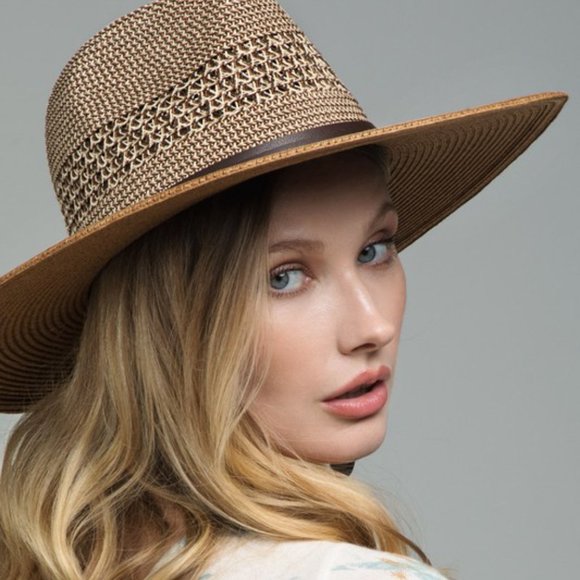 Brown Woven Sun Hat - Picture 3 of 6